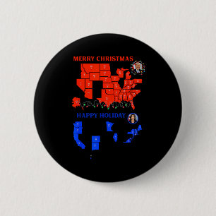 2024 Electoral Map Merry Christmas Trump Landslide Button