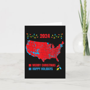 2024 Electoral Map Merry Christmas Trump Landslide Card