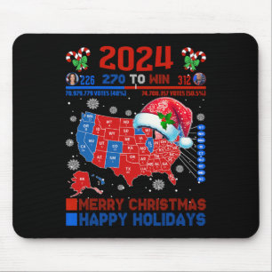 2024 Electoral Map Merry Christmas Trump Landslide Mouse Pad