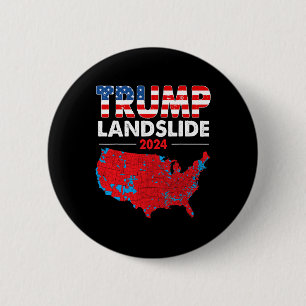 2024 Electoral Map Trump Landslide Red Election Ma Button