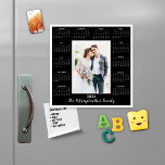 2024 Elegant Black White Photo Magnetic Calendar<br><div class="desc">2024 Elegant Black and White Photo Magnetic Calendar Magnet in white, with a modern chic black background. Add your photo and name for a fun, personalized gift! Perfect for stocking stuffers or small gifts for friends, family, and loved ones. 🌟THIS IS FOR 2024. 🌟Please contact us at cedarandstring@gmail.com if you...</div>