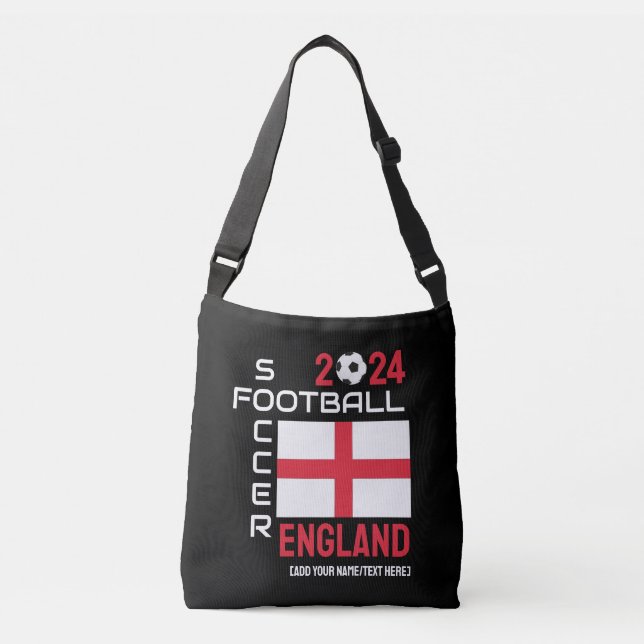 2024 ENGLAND Soccer Football Custom Name ANY YEAR  Crossbody Bag (Front)