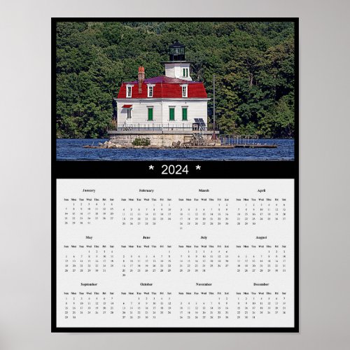 2024 Esopus Meadows Lighthouse Wall Calendar Poster