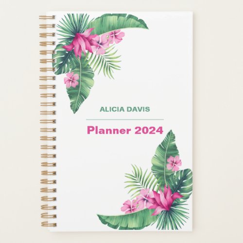 2024 Exotic Tropical Undated   your name Planner