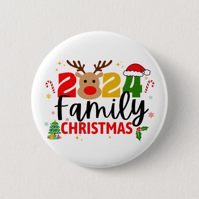 2024 Family Christmas Button (Front)