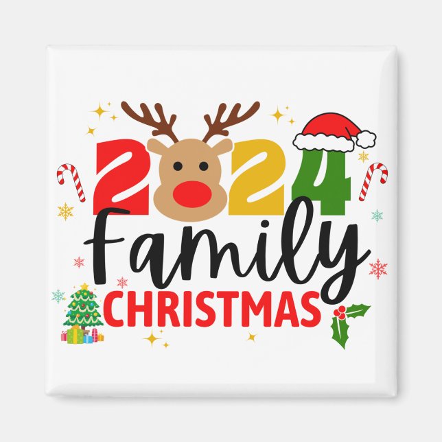 2024 Family Christmas Magnet (Front)