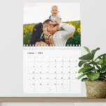 2024 Family Custom Photo Chic Script Calendar at Zazzle