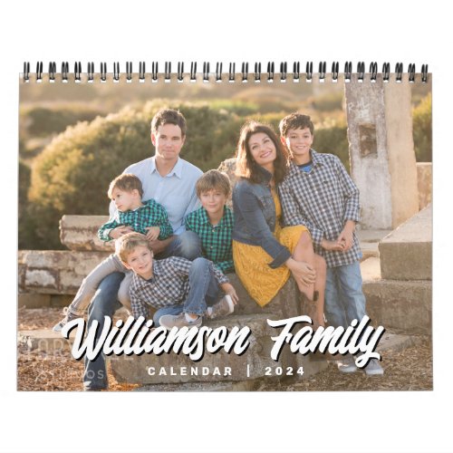 2024 Family Photo Modern Minimalist Calendar