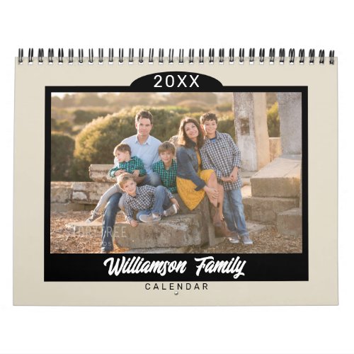 2024 Family Photo Modern Minimalist Calendar