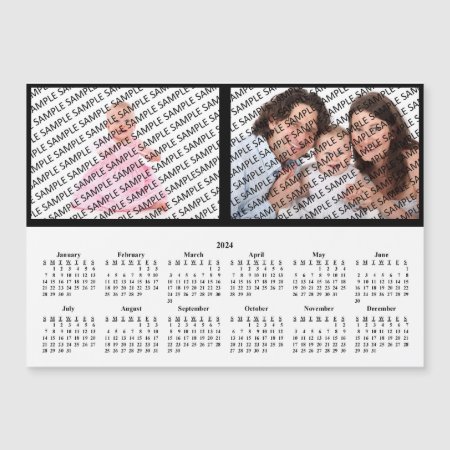 2024 Family Portrait Custom Magnetic Calendar