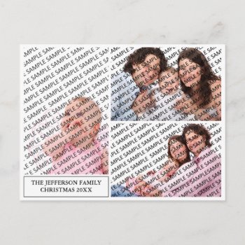 2024 Family Portrait Custom Postcard Calendar by giftsbygenius at Zazzle