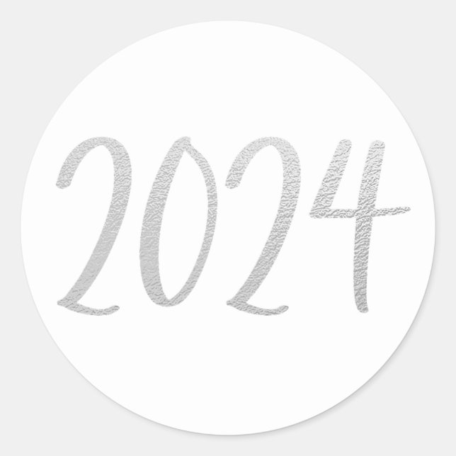 2024 faux foil silver stickers (Front)