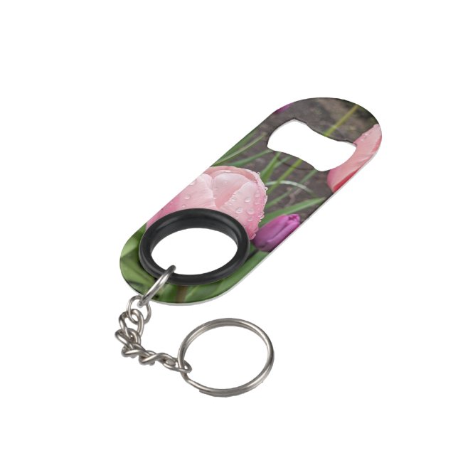 2024 Flowers Bottle Opener Keychain by RoseWrites (Back Angled)