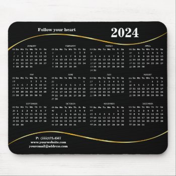 2024 Follow Your Heart Mouse Pad by Stangrit at Zazzle