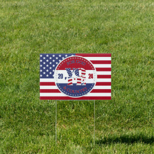 2024 For God and Country USA Flag V O T E! Sign