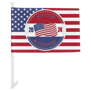 2024 For God and Country with USA Flag