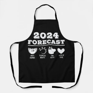 2024 Forecast Baby Pregnancy Announcement New Baby Apron