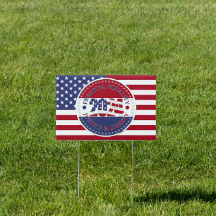 2024 Freedom, Equality, Justice Liberty USA Flag Sign