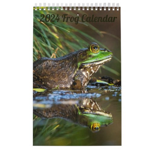 2024 Frog One Page Wall Calendar