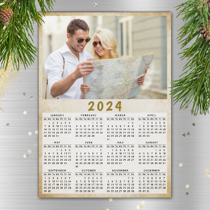 2024 Full Year Magnetic Calendar Custom Photo