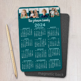 2024 Full Year View Calendar with 4 photos Magnet