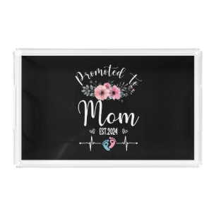 2024 Funny With Floral Mother Day Acrylic Tray