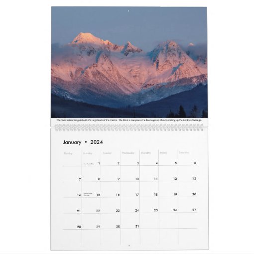 2024 Geology Calendar Zazzle