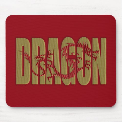 2024 gold dragon mouse pad