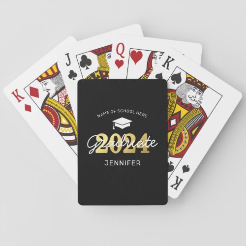 2024 Gold Graduate Playing Cards
