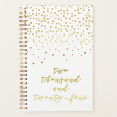 2024 - Gold Script Typography & Confetti Glamorous