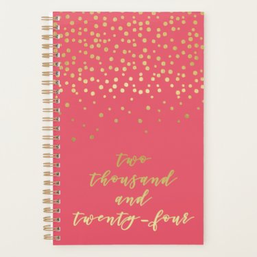 2024 - Gold Script Typography & Confetti Glamorous