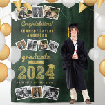 2024 Gold Sketch Graduation Party 9 Photo Backdrop at Zazzle