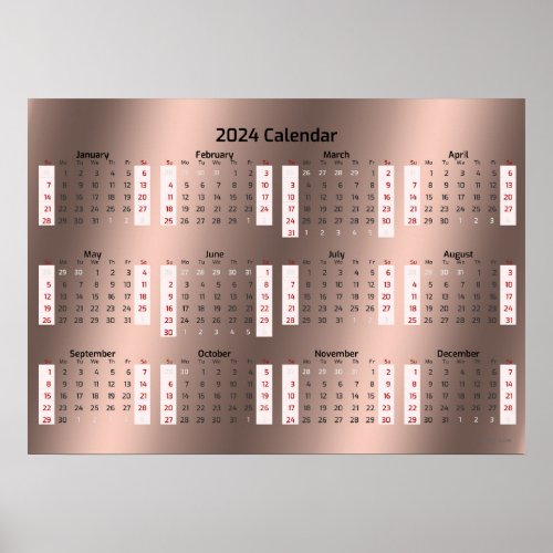 2024 Golden Age Calendar  Poster