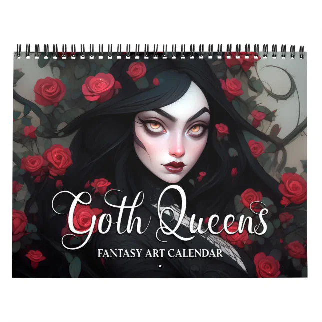 2024 Goth Queens Fantasy Art Calendar | Zazzle