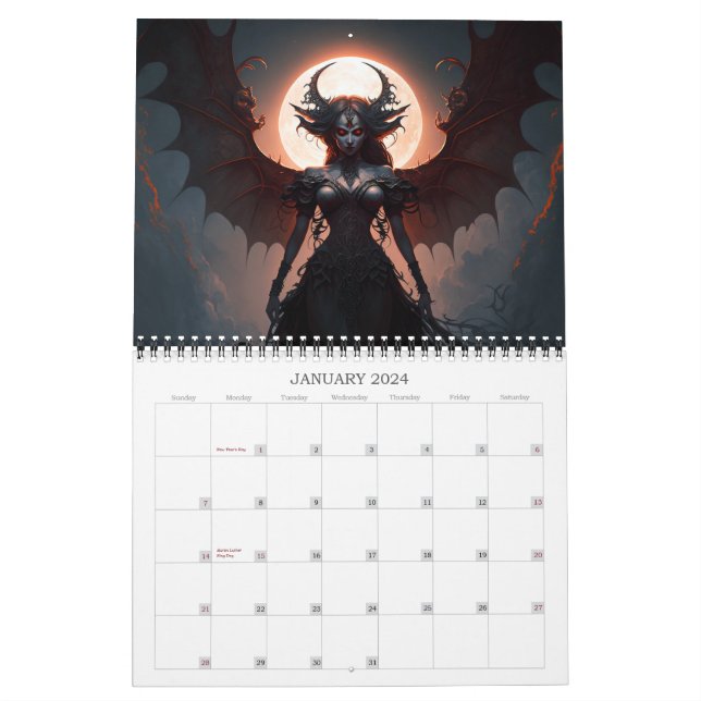 2024 Gothic Fantasy Art Calendar | Zazzle