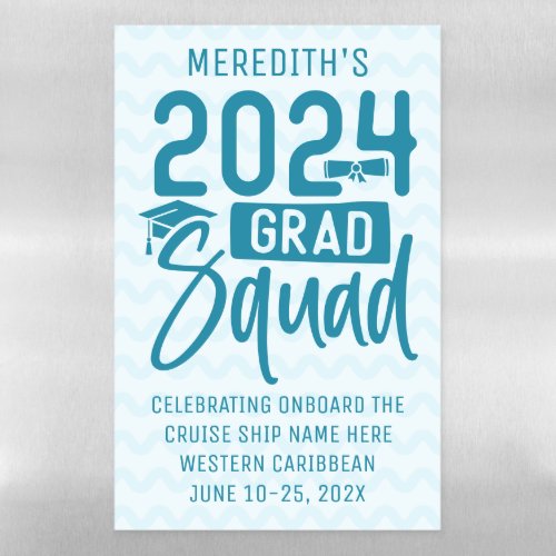 2024 Grad Squad Cruise Door Decor Magnetic Dry Erase Sheet