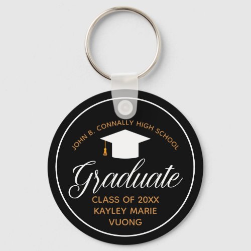 2024 Graduate Personalized High School Graduation Keychain