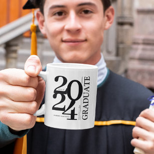 2024 Graduate Trendy Black Graduation Coffee Mug