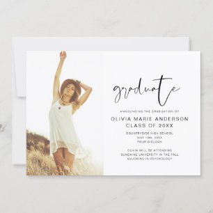 2024 Graduation Announcement Photo Minimalist