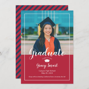 2024 Graduation Announcement - School Colors