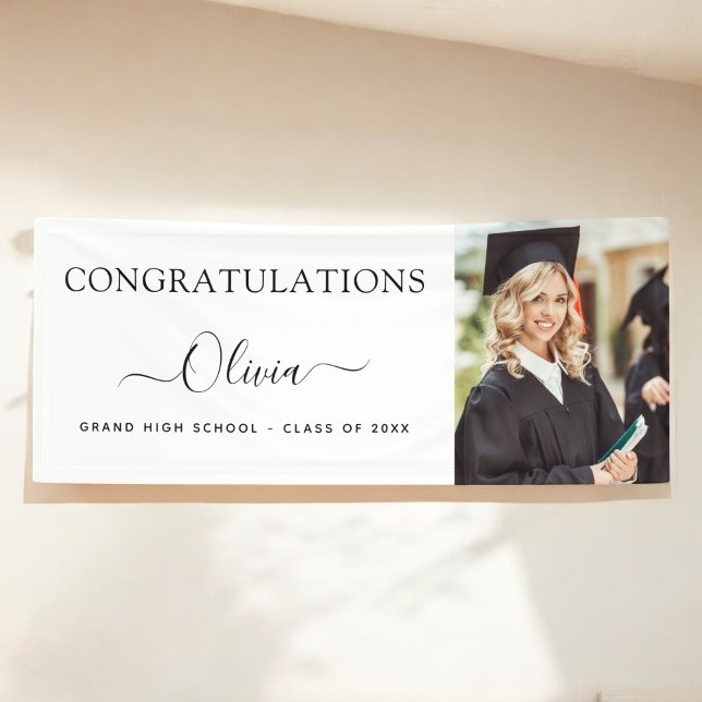 2024 Graduation Black Gold High School College Banner (Creator Uploaded)