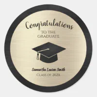 Luxury Gold Graduation Class Wax Seal Stickers