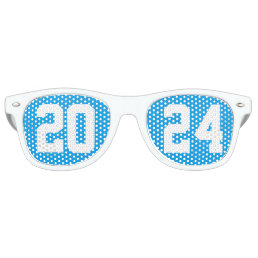 2024 Graduation Party Cool Blue Varsity Retro Sunglasses