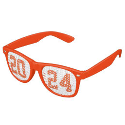 2024 Graduation Party Cool Orange Varsity Retro Sunglasses