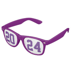 2024 Graduation Party Cool Purple Varsity Retro Sunglasses
