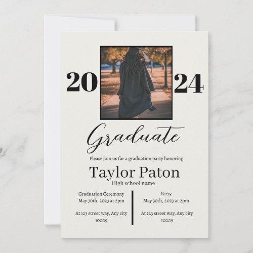 2024 Graduation Party Customizable Invitation