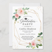 2024 Graduation Party Girly Blush Pink Floral Invitation (Front)