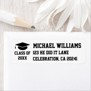 2024 Graduation Personalized Grad Return Address Label