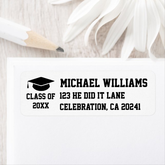 2024 Graduation Personalized Grad Return Address Label (Insitu)
