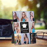 2024 Graduation Senior Portrait Photo Collage Chic Plaque<br><div class="desc">A classy custom senior graduate photo collage plaque with chic black and gold text for a high school, college, or university from the class of 2024. Customize with your senior portrait pictures, school name and graduating class under the elegant calligraphy for a great personalized graduation gift. It features an 8...</div>